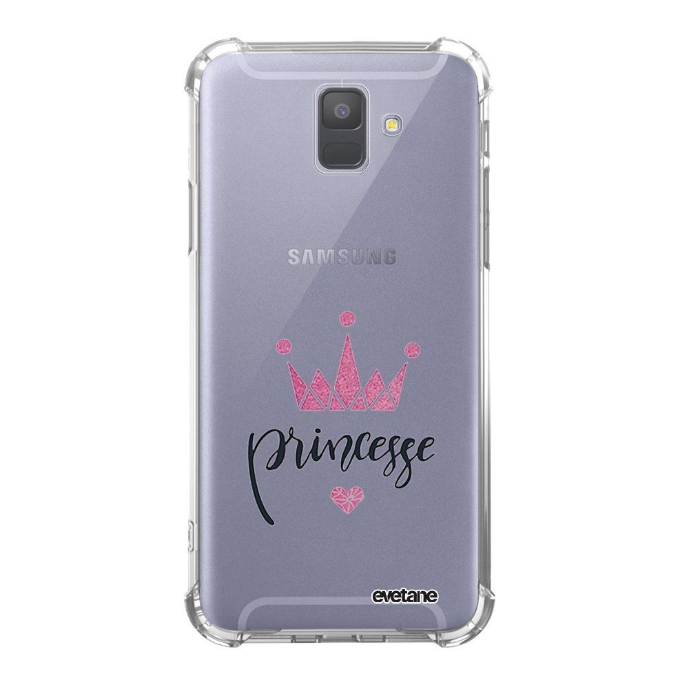Evetane - Coque Samsung Galaxy A6 2018 anti-choc souple avec angles renforcés transparente Princesse Couronne Evetane - Coque, étui smartphone