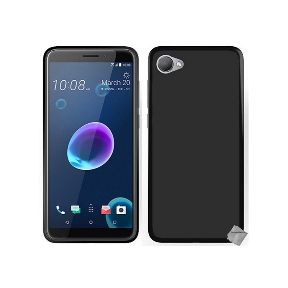 Htdmobiles - Housse etui coque pochette silicone gel fine pour HTC Desire 12 + verre trempe - NOIR - Autres accessoires smartphone