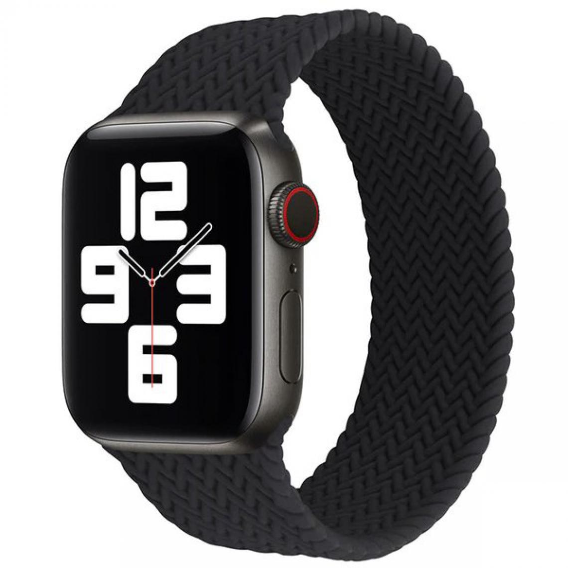 Phonecare - Bracelet Nylon Doux Solo pour Apple Watch Series 7 - 41mm (pulse:142-152mm) - noir - Autres accessoires smartphone