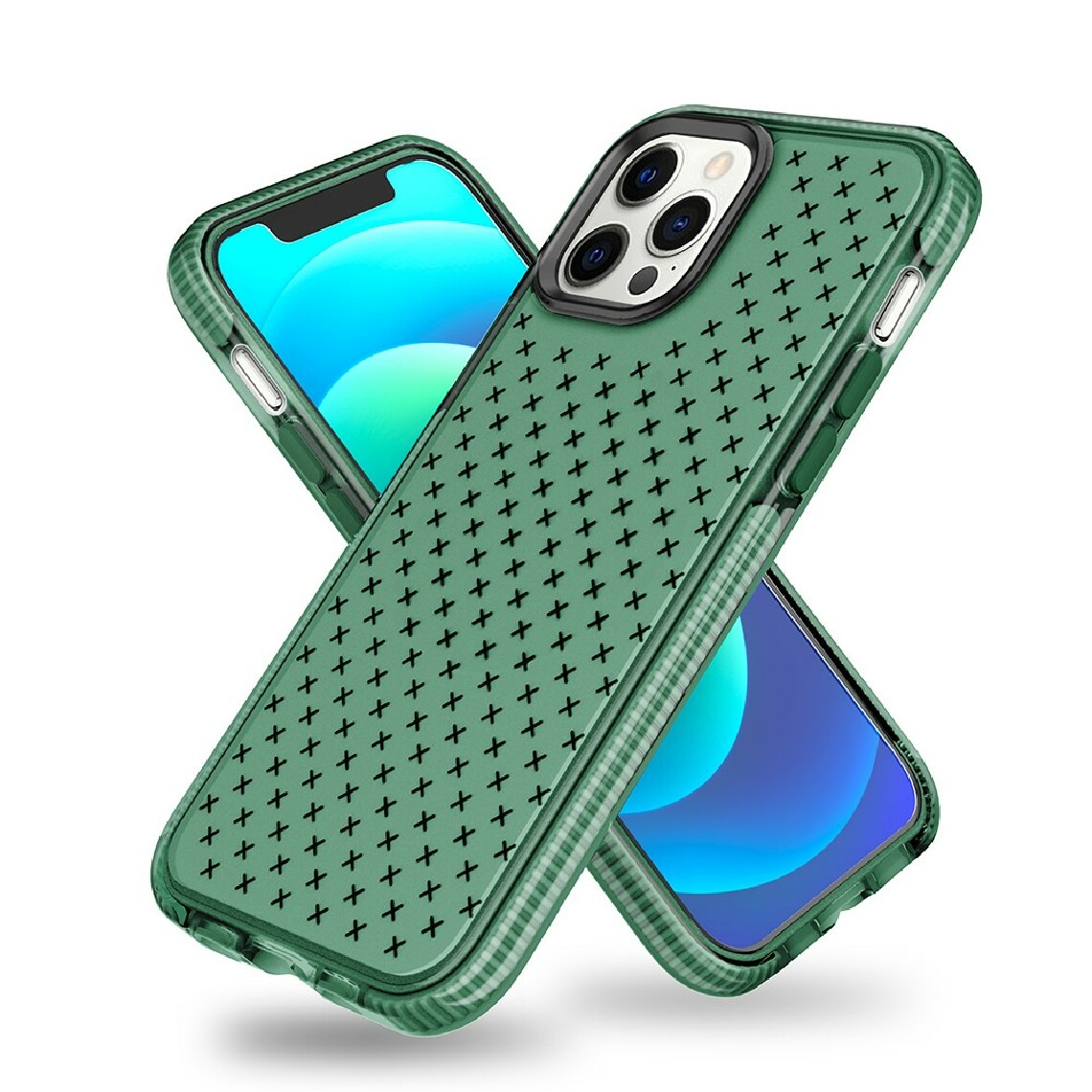 Other - Coque en TPU surface de motif de grille souple vert pour votre Apple iPhone 12 mini - Coque, étui smartphone