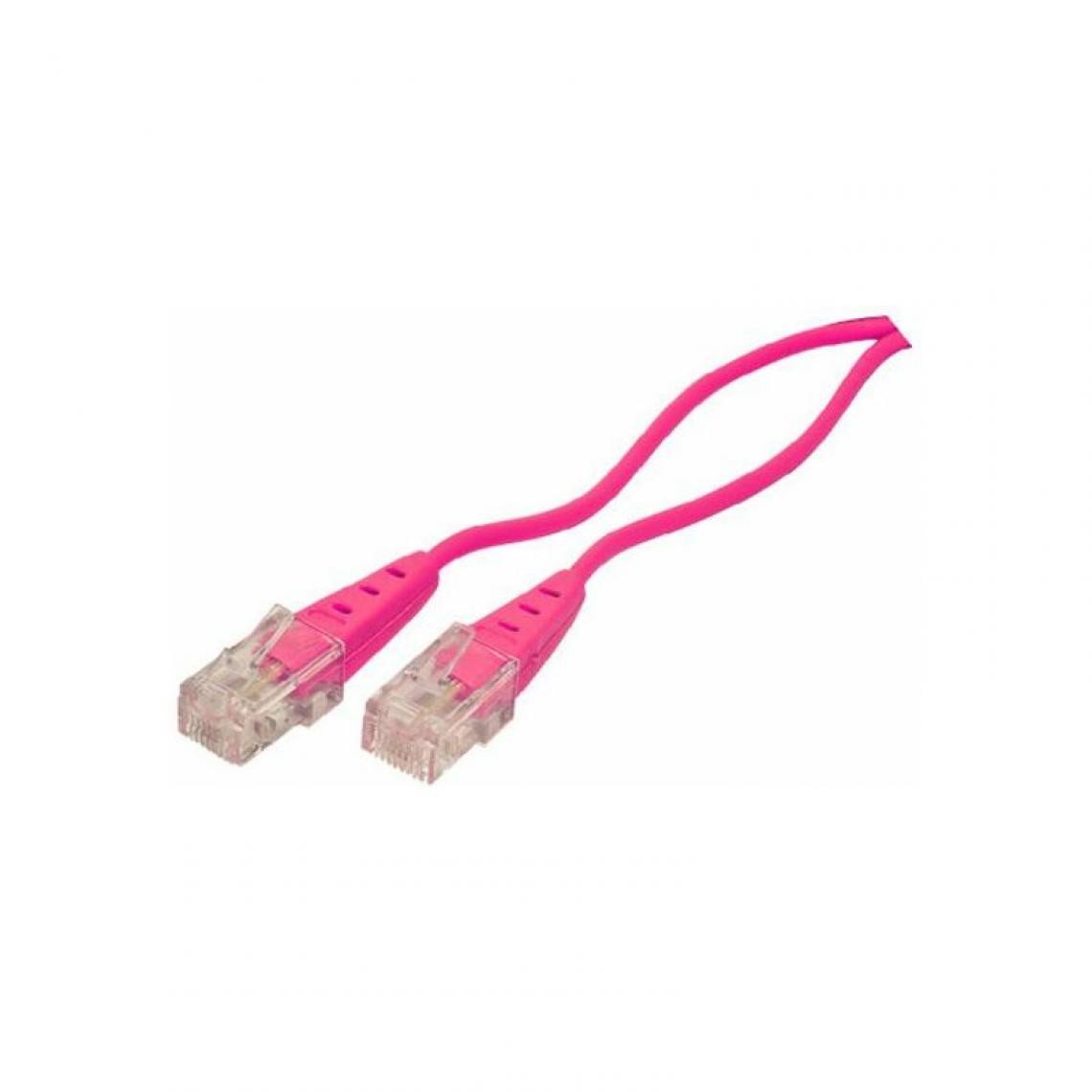 shiverpeaks - shiverpeaks BASIC-S Câble de connexion RNIS, magenta, 1,5 m () - Accessoires Téléphone Fixe
