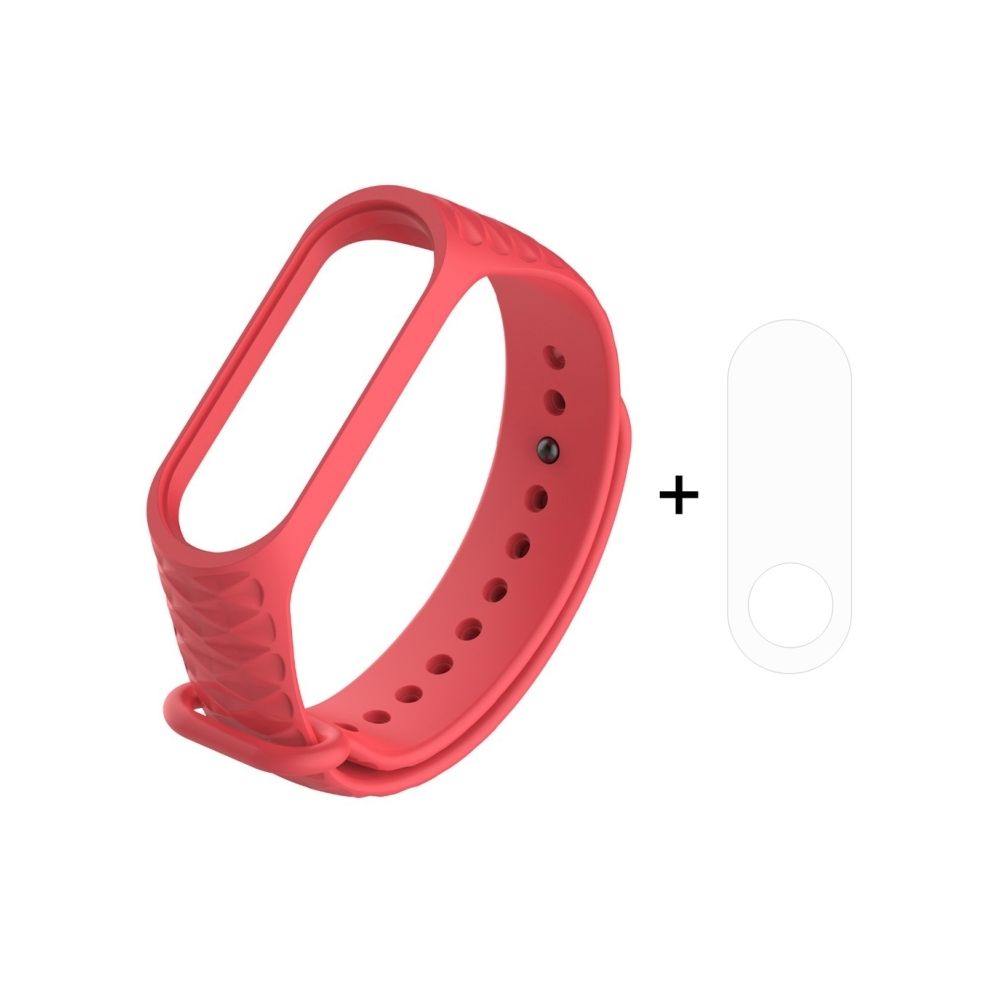 Wewoo - Remplacement de la bande de poignet avec bracelet en silicone TPU pour Xiaomi Mi Band 3 rouge - Bracelet connecté
