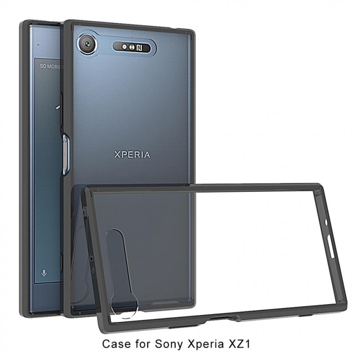 Wewoo - Coque Rigide de protection en TPU + acrylique anti-rayures pour Sony Xperia XZ1 Noir - Coque, étui smartphone