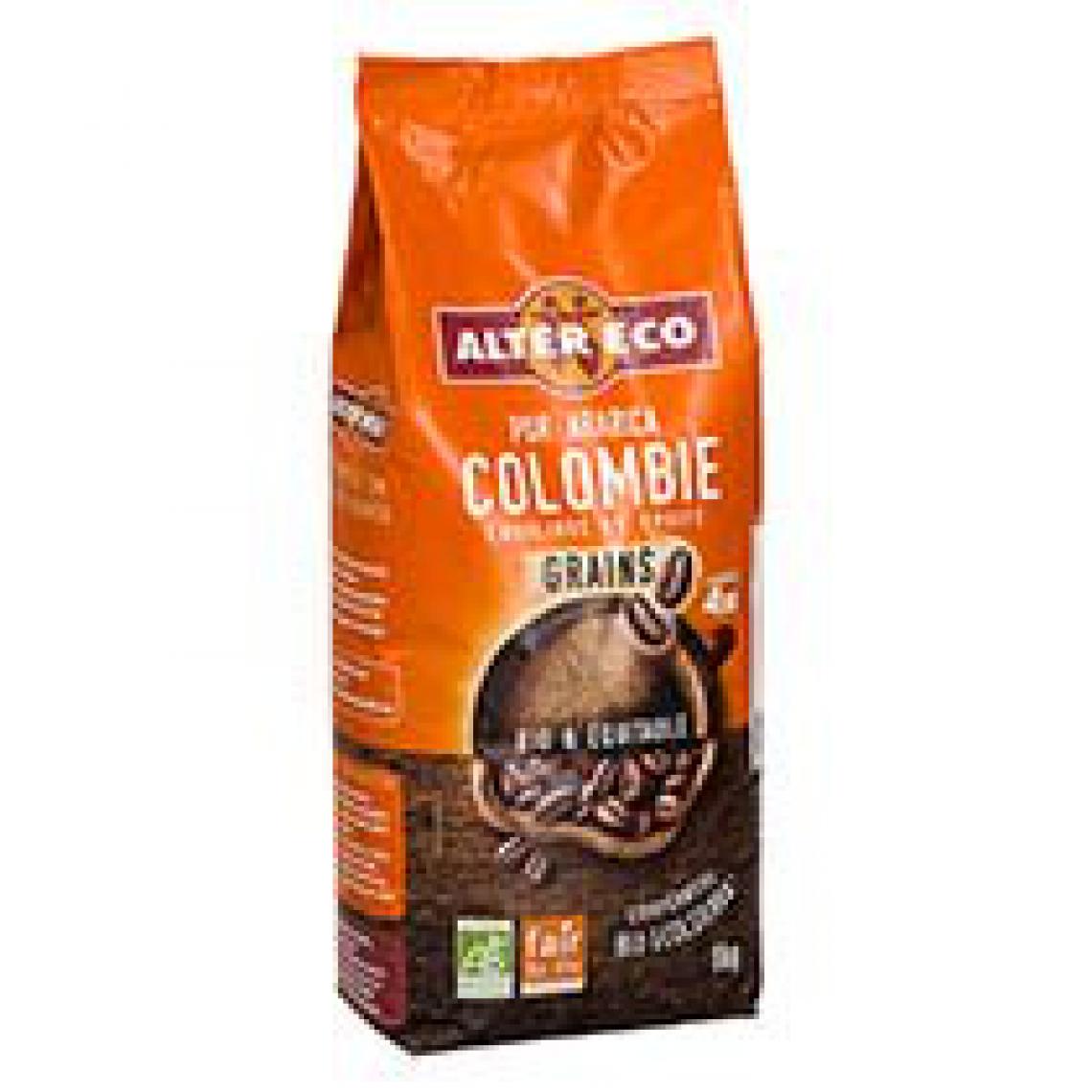 Alter Eco - Café en grains Alter Eco Colombie - Paquet de 1 kg - Dosette café