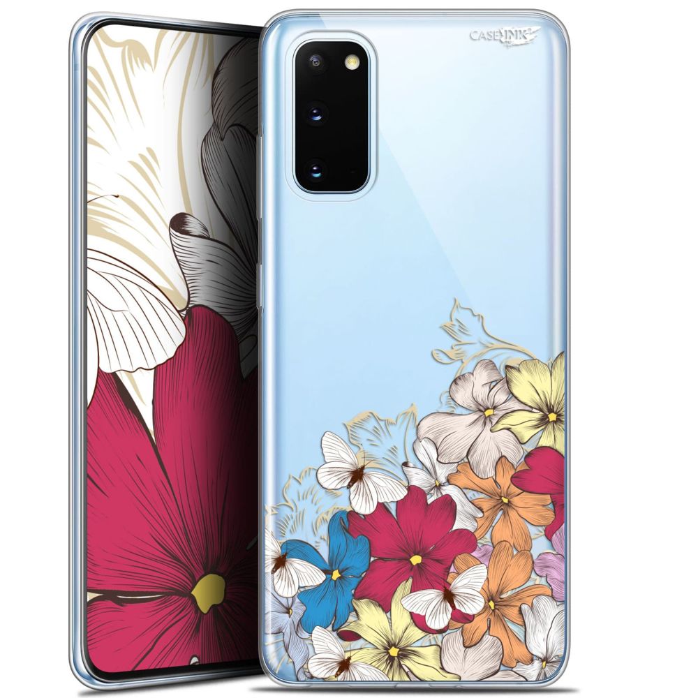 Caseink - Coque arrière Samsung Galaxy S20 (6.2 ) Gel HD [ Nouvelle Collection - Souple - Antichoc - Imprimé en France] Nuage Floral - Coque, étui smartphone