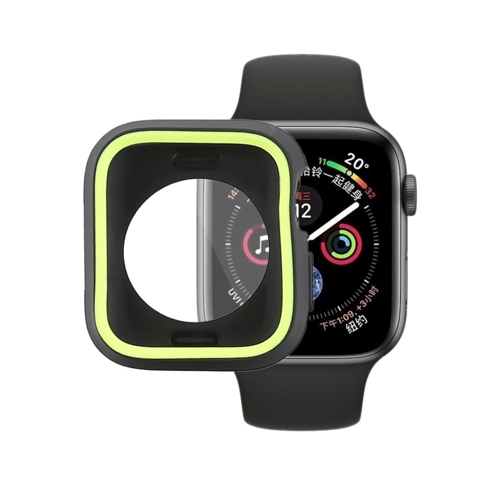 Wewoo - Boitier Housse en silicone pleine couverture pour Apple Watch série 4 40 mm (verte) - Accessoires Apple Watch