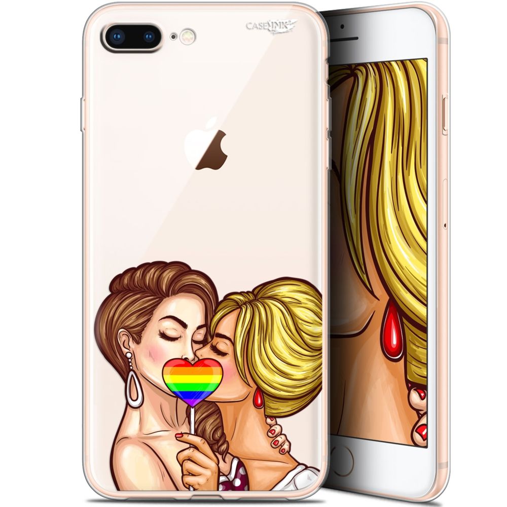Caseink - Coque arrière Apple iPhone 7/8 Plus (4.7 ) Gel HD [ Nouvelle Collection - Souple - Antichoc - Imprimé en France] 2 Girls 1 Candy - Coque, étui smartphone