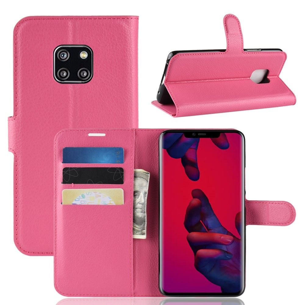 marque generique - Etui en PU litchi rose pour votre Huawei Mate 20 Pro - Autres accessoires smartphone