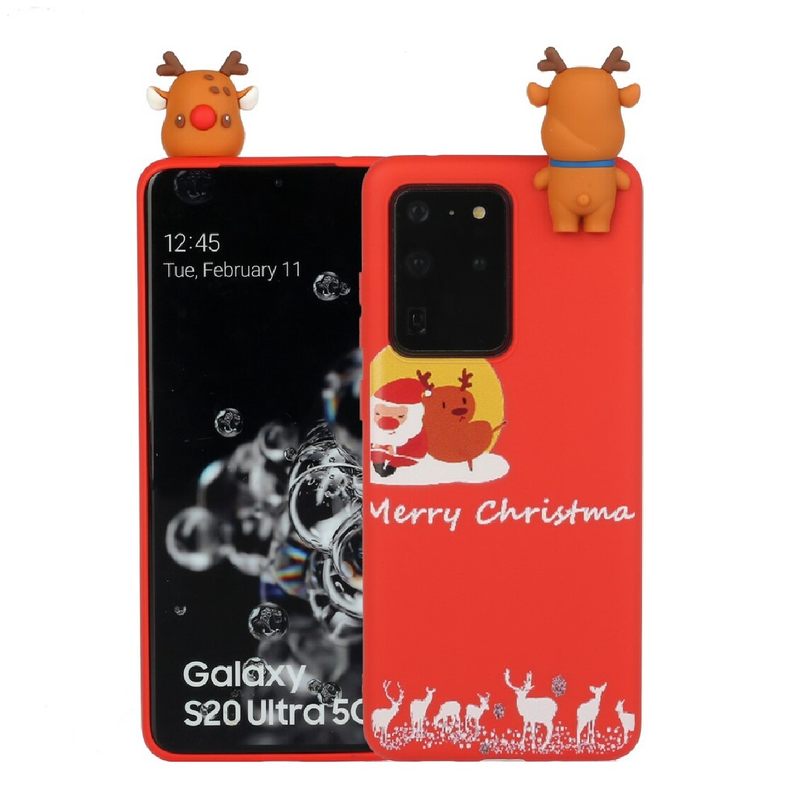 Other - Coque en TPU Décor de poupée de Noël 3D Ultra père noël rouge et orignal pour votre Samsung Galaxy S20 - Coque, étui smartphone