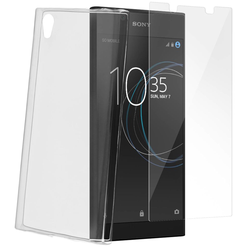 Avizar - Pack de protection Coque + Film verre trempé Sony Xperia L1 - Coque, étui smartphone