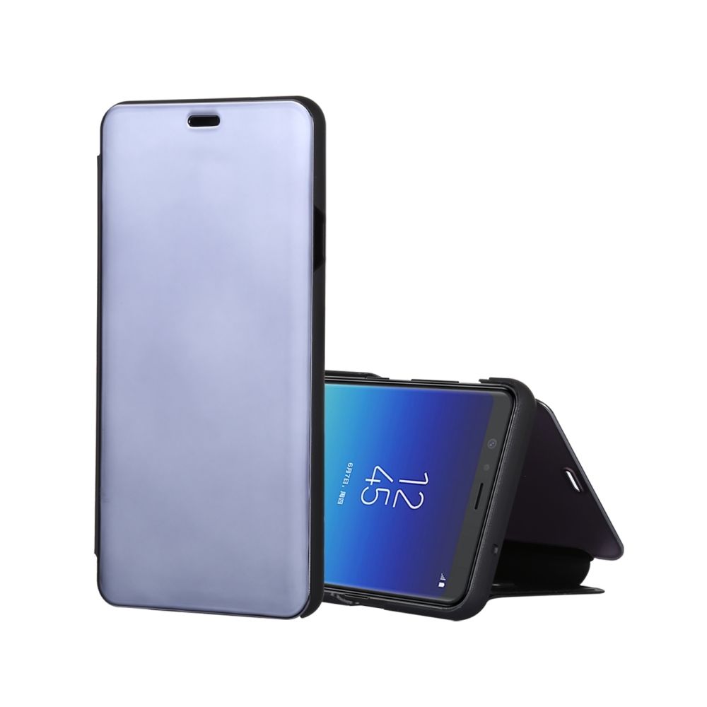 Wewoo - Coque Housse en cuir pour miroir Galaxy A8 Star avec support noir - Coque, étui smartphone