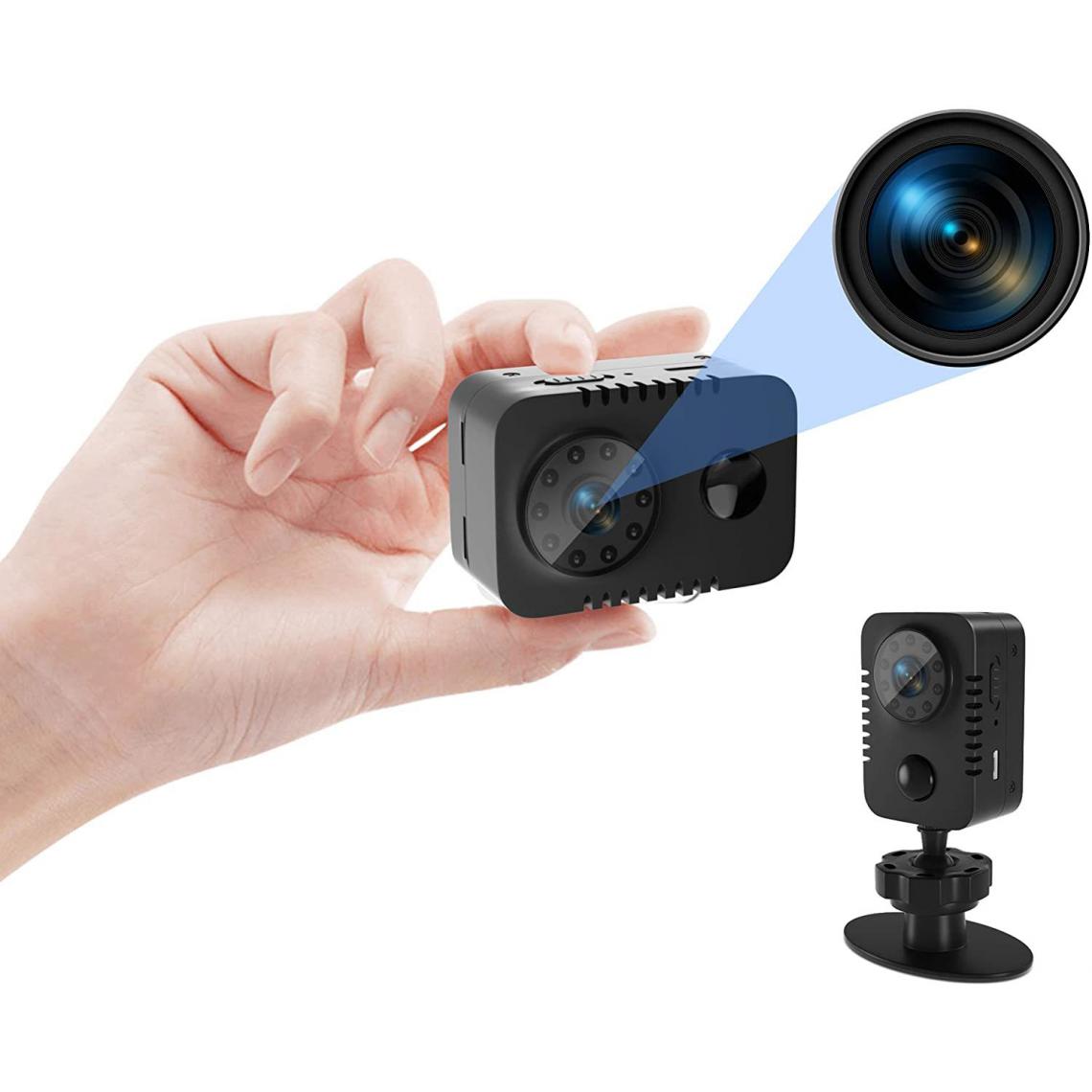 Chrono - Mini caméra HD 1080p avec détecteur de Mouvement PIR et Vision Nocturne Petites caméras de Nounou Body Cam Caméra de Surveillance de sécurité intérieure 60 Jours en Veille (sans WiFi)ï¼Noir) - Autres accessoires smartphone