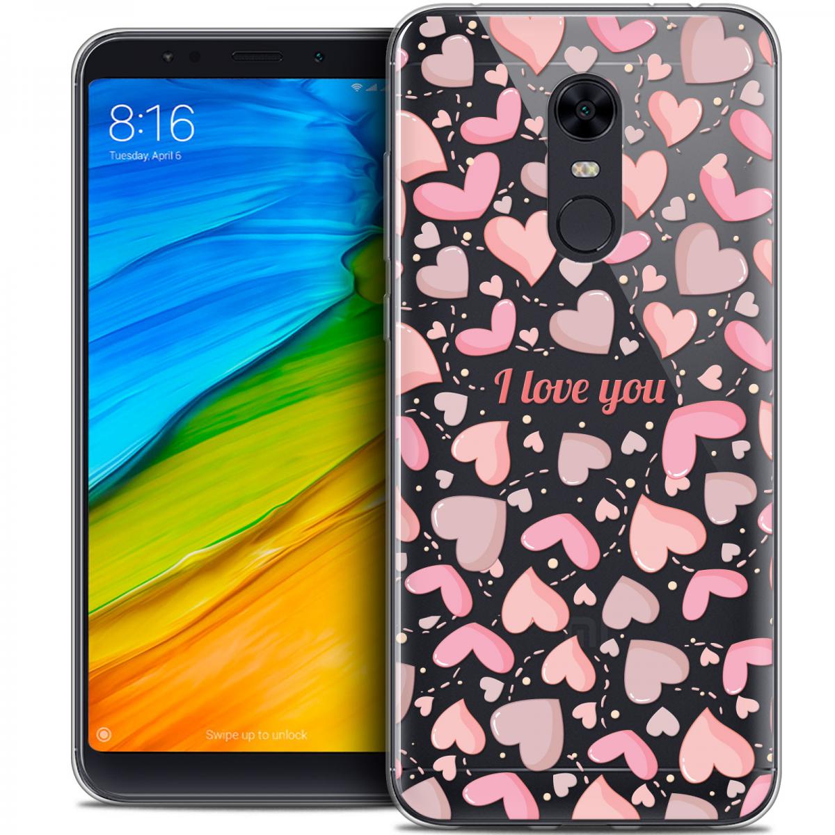 Caseink - Coque Housse Etui Pour Xiaomi Redmi 5 Plus (6 ) [Crystal Gel HD Collection Love Saint Valentin Design I Love You - Souple - Ultra Fin - Imprimé en France] - Coque, étui smartphone