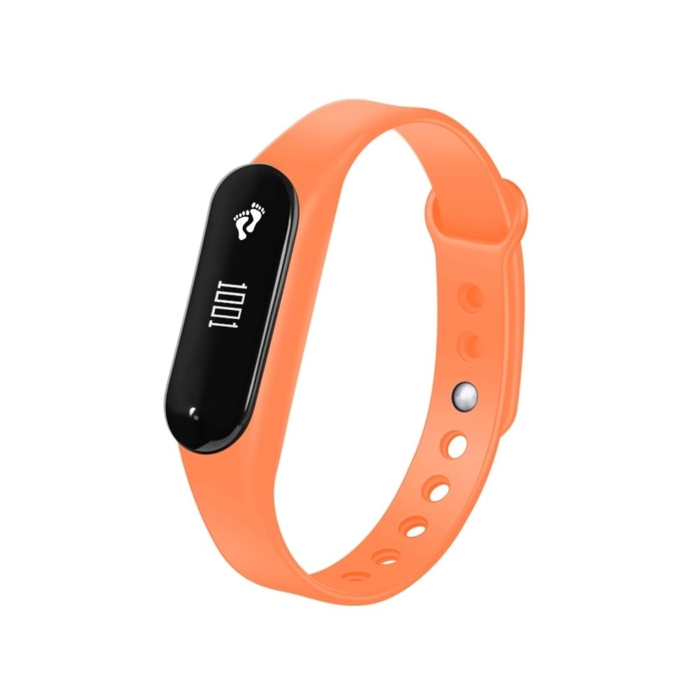 Wewoo - Bracelet connecté Orange 0,69 pouces OLED Bluetooth Smart Display, moniteur de fréquence cardiaque de / Podomètre / Appels Rappel / de sommeil / sédentaire / Alarme / Anti-perte, Compatible avec Android et iOS Téléphones - Bracelet connecté