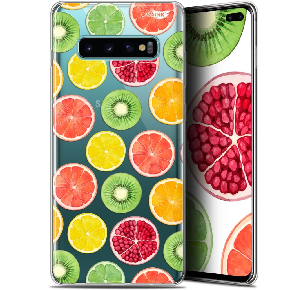 Caseink - Coque arrière Samsung Galaxy S10+ (6.4 ) Gel HD [ Nouvelle Collection - Souple - Antichoc - Imprimé en France] Fruity Fresh - Coque, étui smartphone