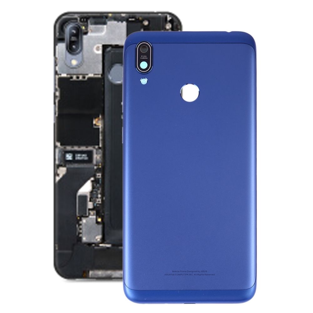 Wewoo - Coque arrière de batterie avec objectif photo pour Asus Zenfone Max M2 ZB633KL ZB632KL Bleu - Autres accessoires smartphone