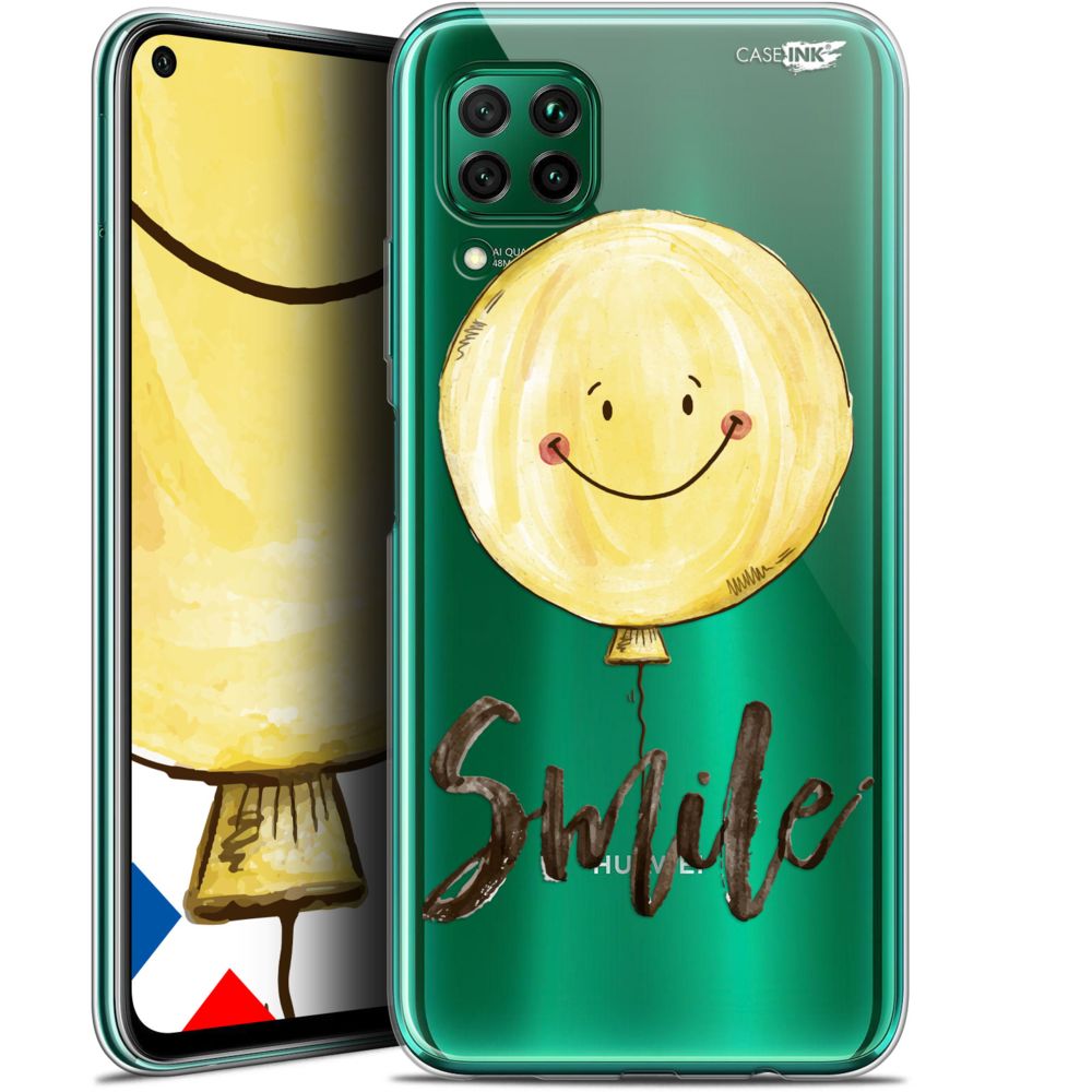 Caseink - Coque arrière Huawei P40 Lite (6.4 ) Gel HD [ Nouvelle Collection - Souple - Antichoc - Imprimé en France] Smile Baloon - Coque, étui smartphone