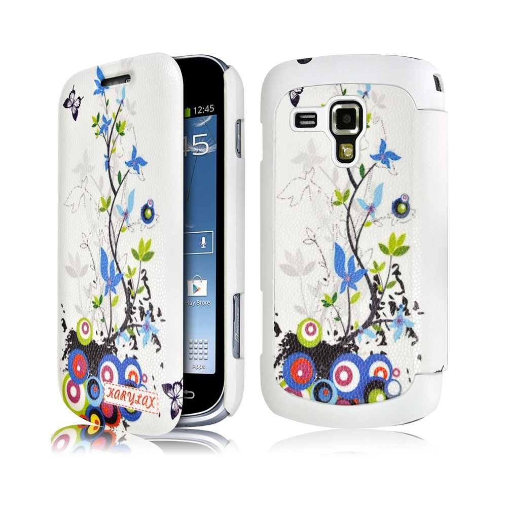 Karylax - Etui à rabat porte-carte pour Samsung Galaxy Trend avec motif HF01 + Film de Protection - Autres accessoires smartphone