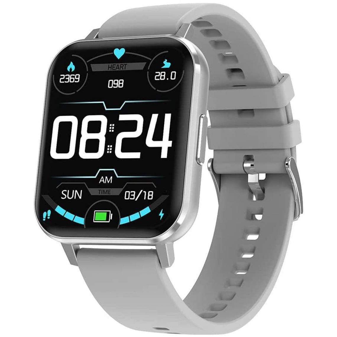 Chronotech Montres - Chronus Smart Watch Fitness Tracker Smart Band DTX Heart Rate Test Bracelet Sports Smartwatch for Men Women (silver) - Montre connectée