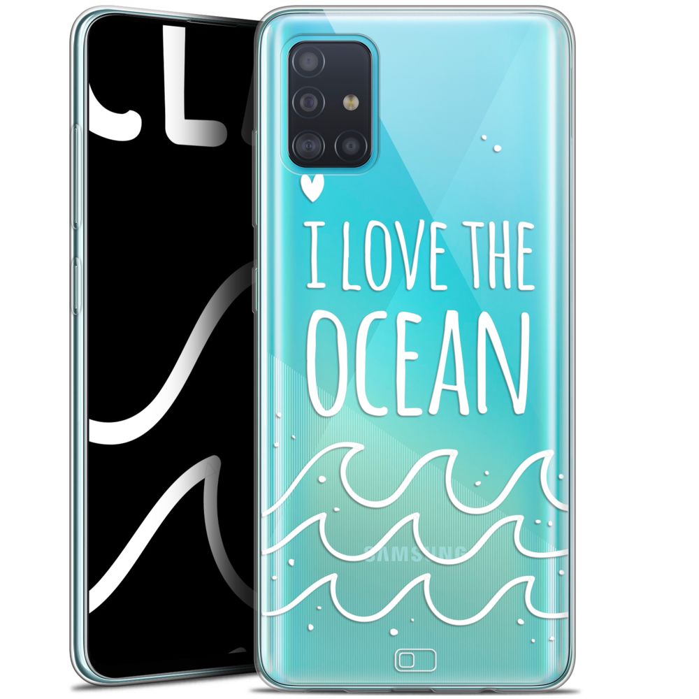 Caseink - Coque Pour Samsung Galaxy A51 (A515) (6.5 ) [Gel HD Collection Summer Design I Love Ocean - Souple - Ultra Fin - Imprimé en France] - Coque, étui smartphone