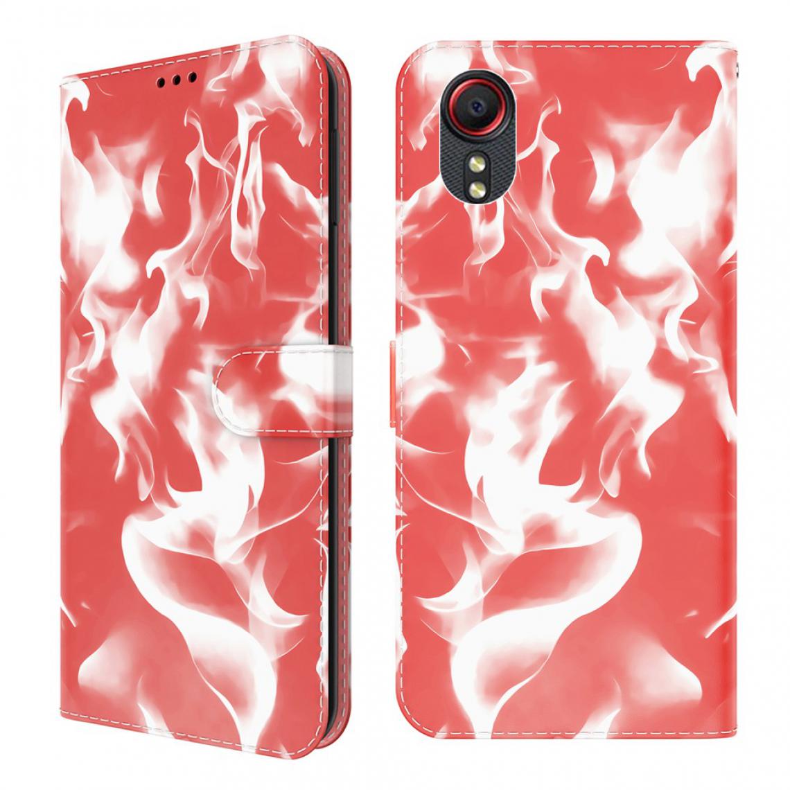 Other - Etui en PU Impression de motifs de brouillard avec support rouge pour votre Samsung Galaxy Xcover 5 - Coque, étui smartphone