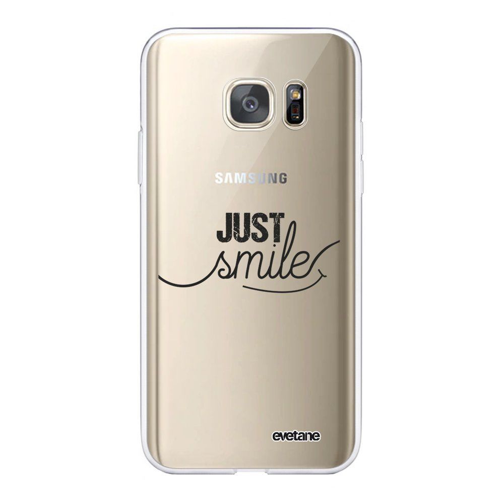 Evetane - Coque Samsung Galaxy S7 360 intégrale transparente Just Smile Ecriture Tendance Design Evetane. - Coque, étui smartphone
