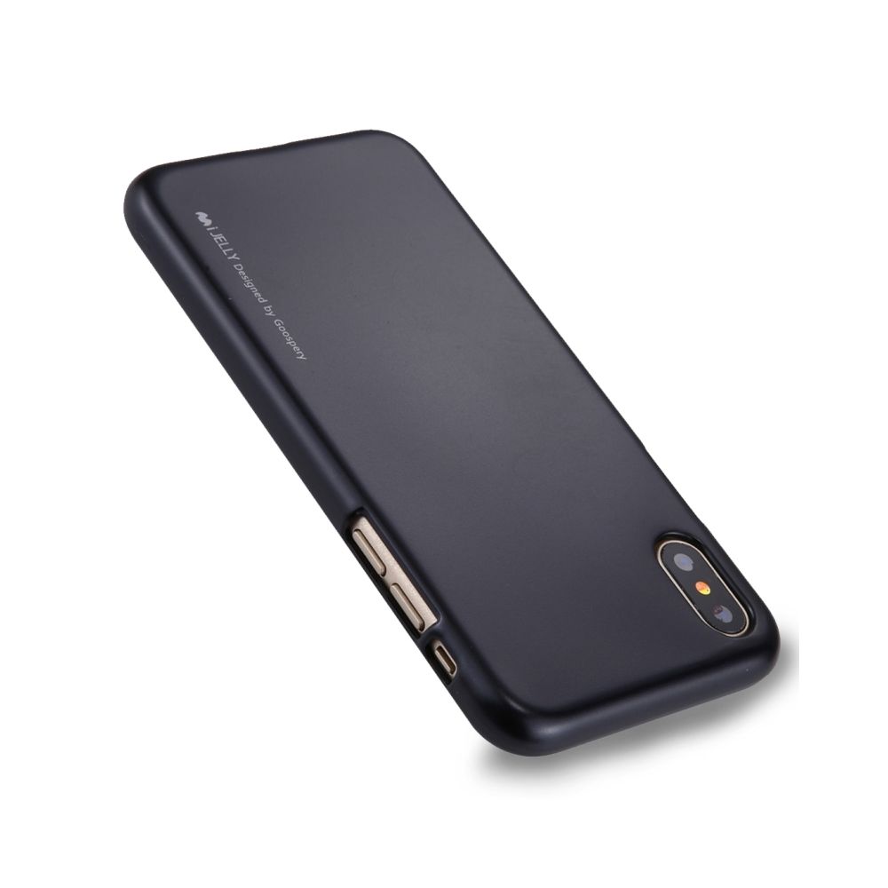 Wewoo - Coque noir pour iPhone X Métal et peinture à l'huile Soft TPU Housse de protection arrière - Coque, étui smartphone