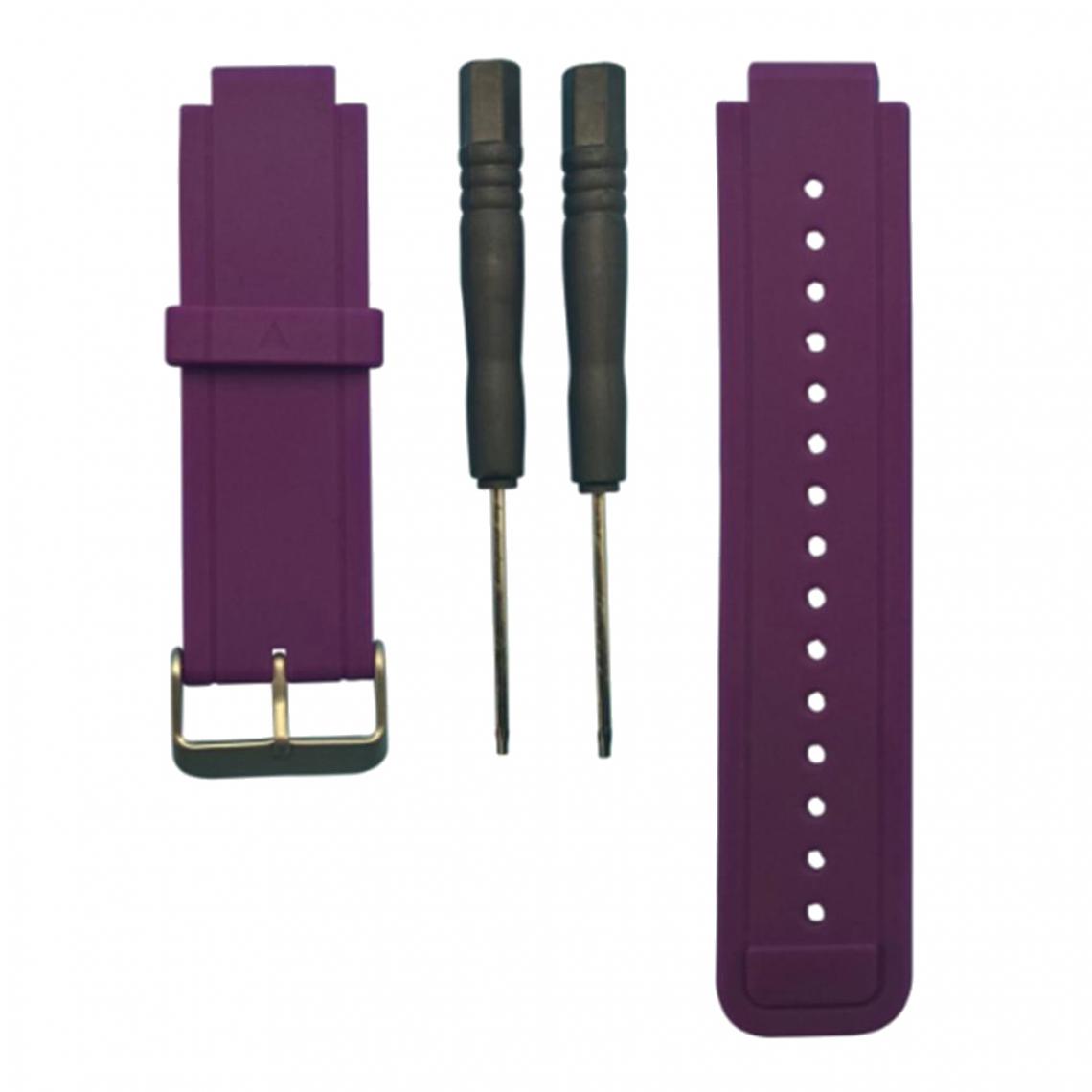marque generique - bande de remplacement pour garmin vivoactive, bandes de montre en silicone gris ardoise - Accessoires montres connectées
