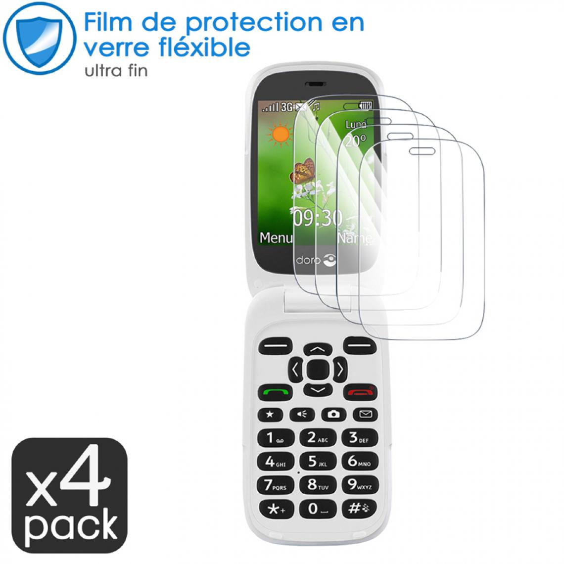 Karylax - Film de Protection d'écran en Verre Fléxible Dureté 9H pour Orange Doro 6530 [Pack x4] - Protection écran smartphone
