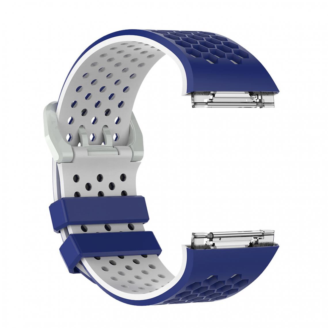 marque generique - Bracelet de sport en silicone avec bracelet en silicone souple pour montre intelligente ionique noir-gris - Accessoires montres connectées