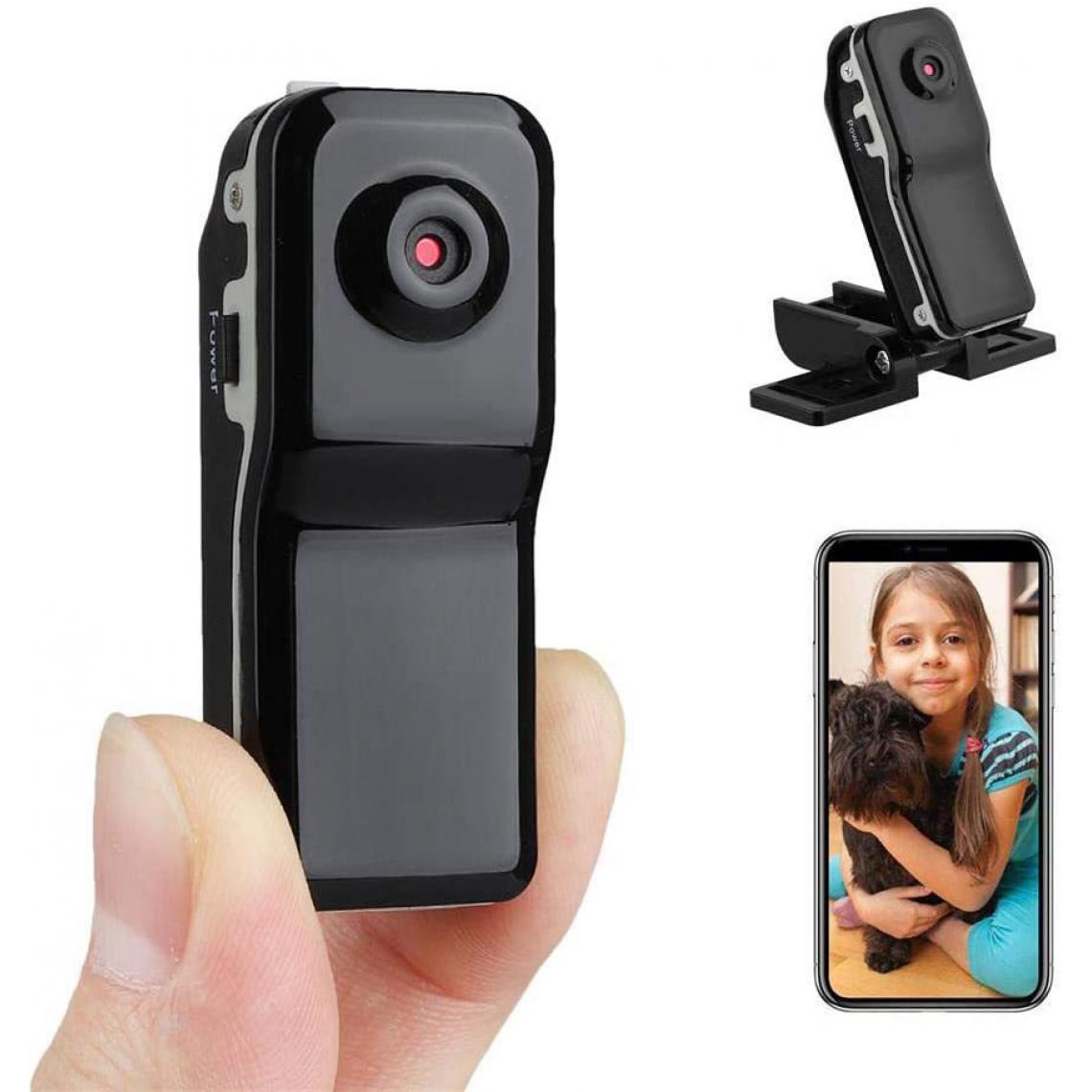 Chrono - Mini Petite Hidden Spy Bluetooth Camera,HD 1080P Camera Surveillance WiFi sans Fil avec Bluetooth Speaker,Mouvement,Intérieure/Extérieure Micro Cachée Spy IP Camera-Noir - Autres accessoires smartphone