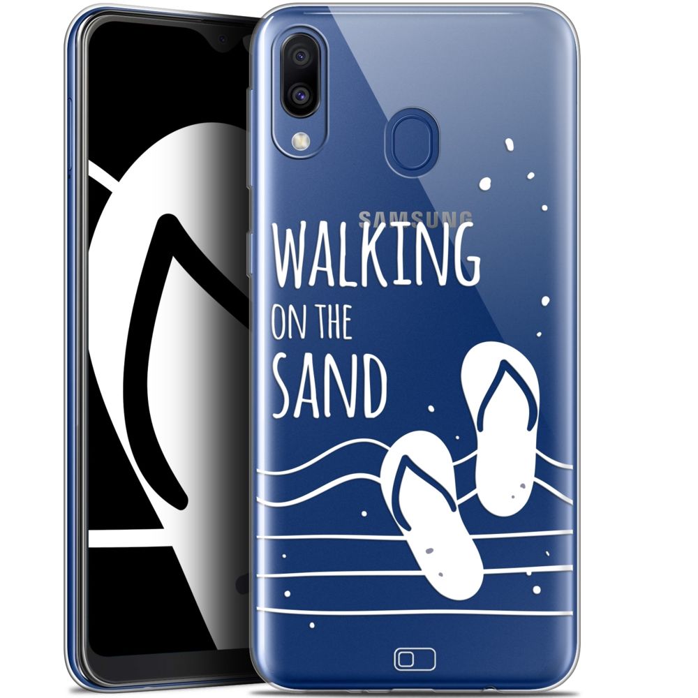 Caseink - Coque Pour Samsung Galaxy M20 (6.3 ) [Gel HD Collection Summer Design Walking on the Sand - Souple - Ultra Fin - Imprimé en France] - Coque, étui smartphone