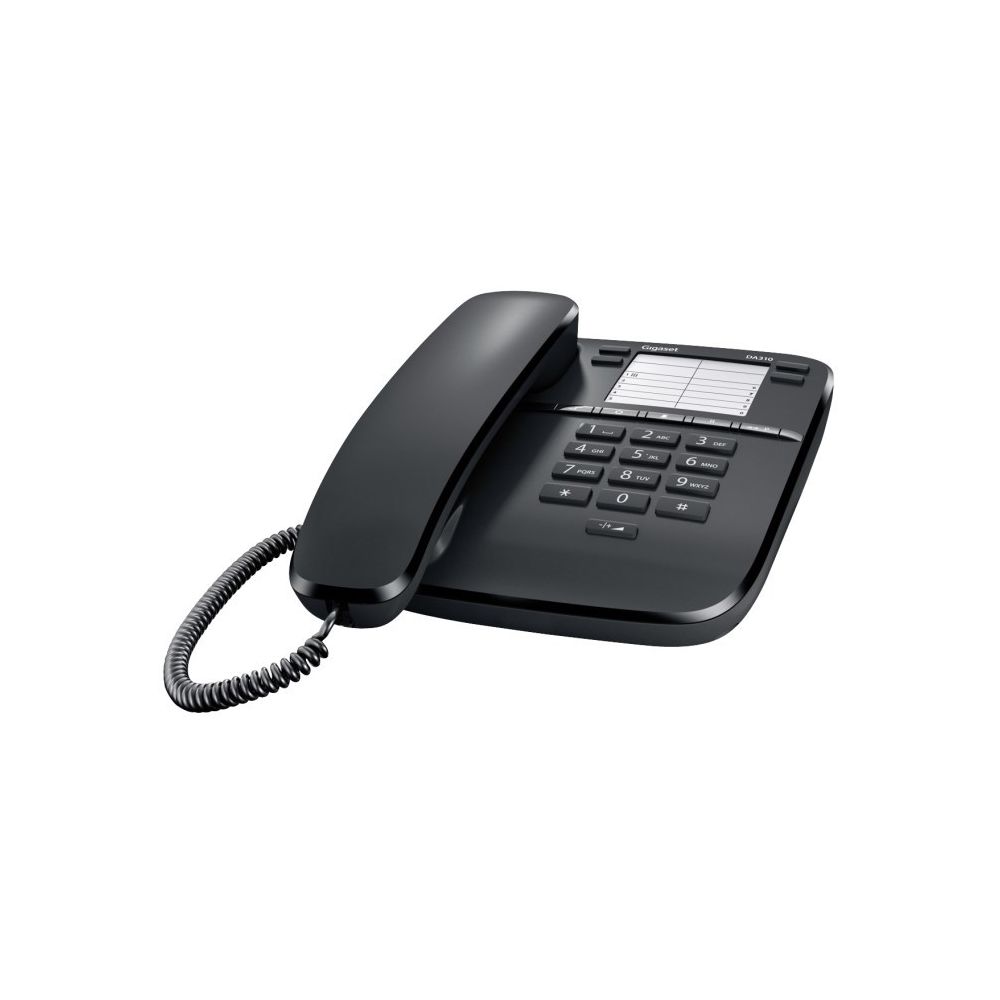 Gigaset - Téléphone de bureau Gigaset Euroset DA310 noir - Téléphone fixe filaire
