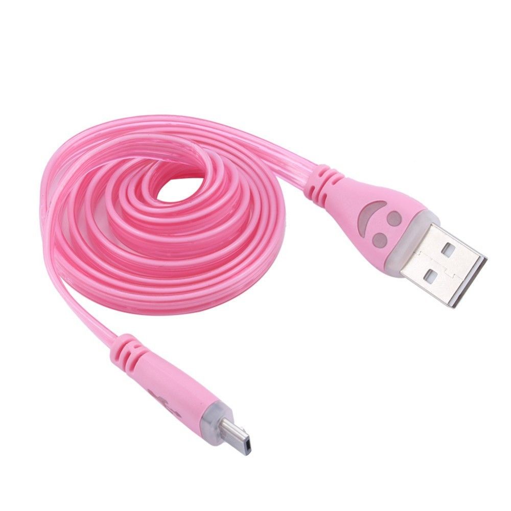 Shot - Cable Smiley Lightning pour IPHONE SE LED Lumiere APPLE Chargeur USB Connecteur (ROSE PALE) - Chargeur secteur téléphone