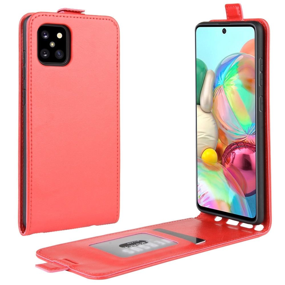 Wewoo - Housse Coque Pour Galaxy A81 / M60S / Note 10 Lite R64 Texture Étui de protection en cuir à rabat vertical unique avec fentes cartes et cadre photo rouge - Coque, étui smartphone