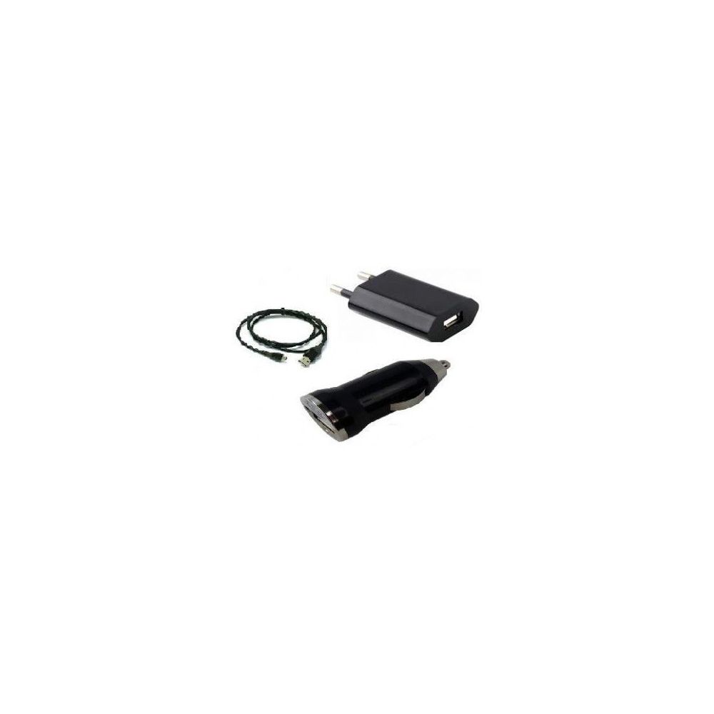 Sans Marque - Chargeur secteur maison auto câble dâta usb 3 en 1 noir ozzzo pour Lenovo P780 - Support téléphone pour voiture