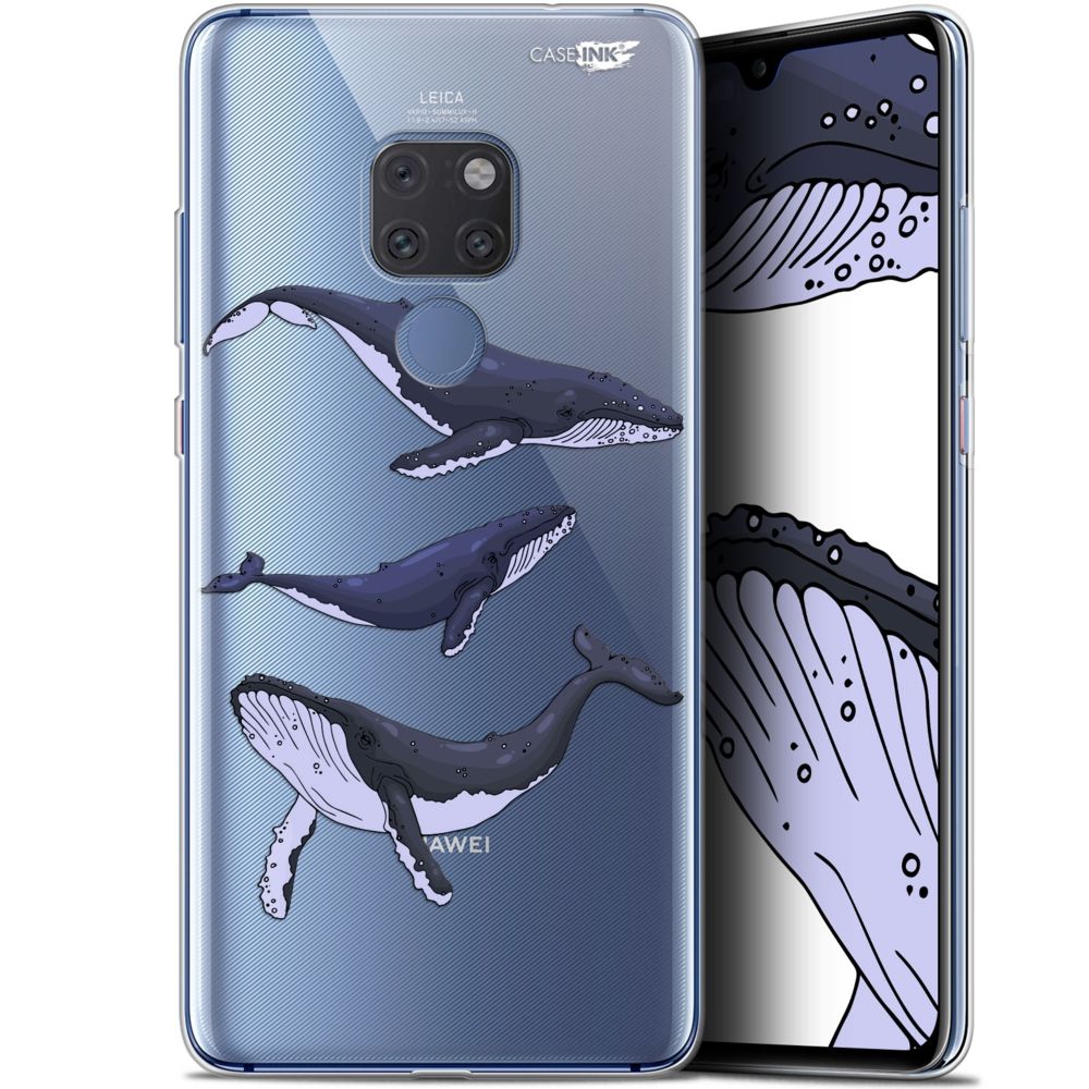 Caseink - Coque arrière Huawei Mate 20 (6.5 ) Crystal Gel HD [ Nouvelle Collection - Souple - Antichoc - Imprimé en France] Les 3 Baleines - Coque, étui smartphone