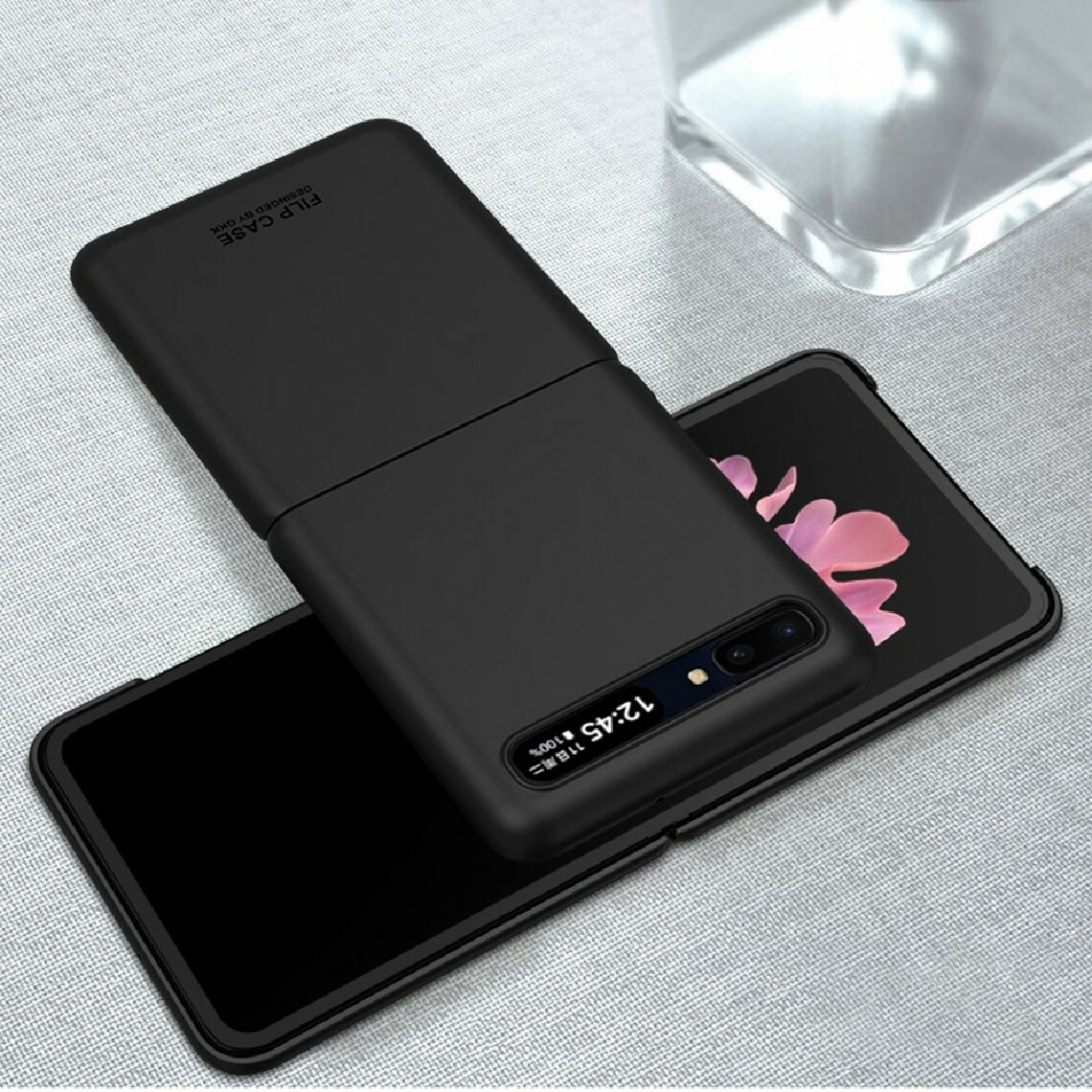Other - Coque en TPU liquide de pli créatif rigide noir pour votre Samsung Galaxy Z Flip/Z Flip 5G - Coque, étui smartphone