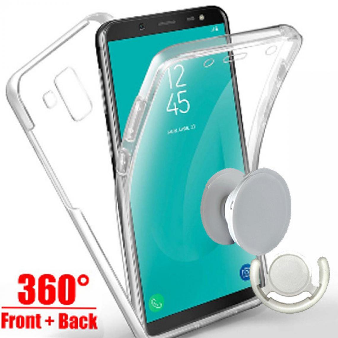 Phonecare - Kit Coque 3x1 360°Impact Protection + 1 PopSocket + 1 Support PopSocket Blanc - Impact Protection - Samsung J5 2017 - Coque, étui smartphone