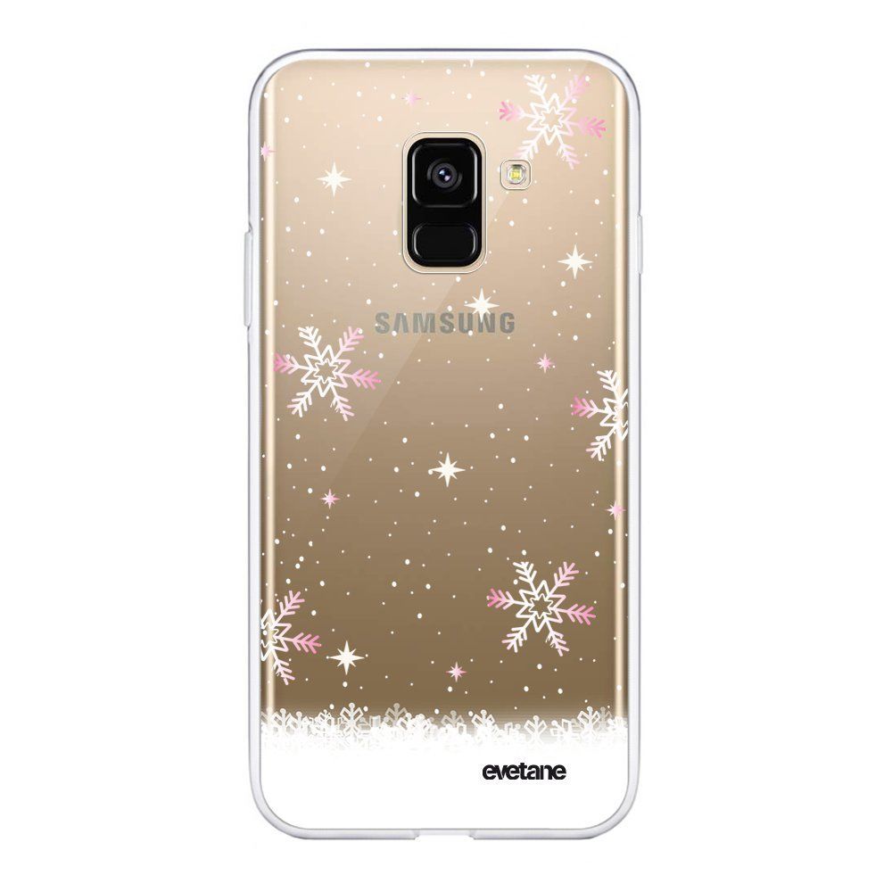 Evetane - Coque Samsung Galaxy A8 2018 360 intégrale Chute de flocons Ecriture Tendance Design Evetane. - Coque, étui smartphone