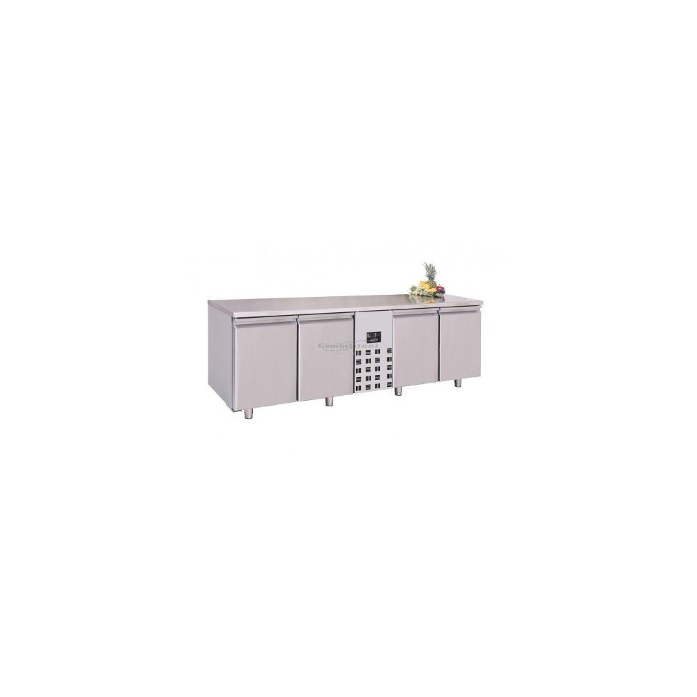 Combisteel - Table réfrigérée profondeur 700 - 4 portes - Combisteel - R290Rvs Aisi 2014 PortesPleine - Réfrigérateur américain