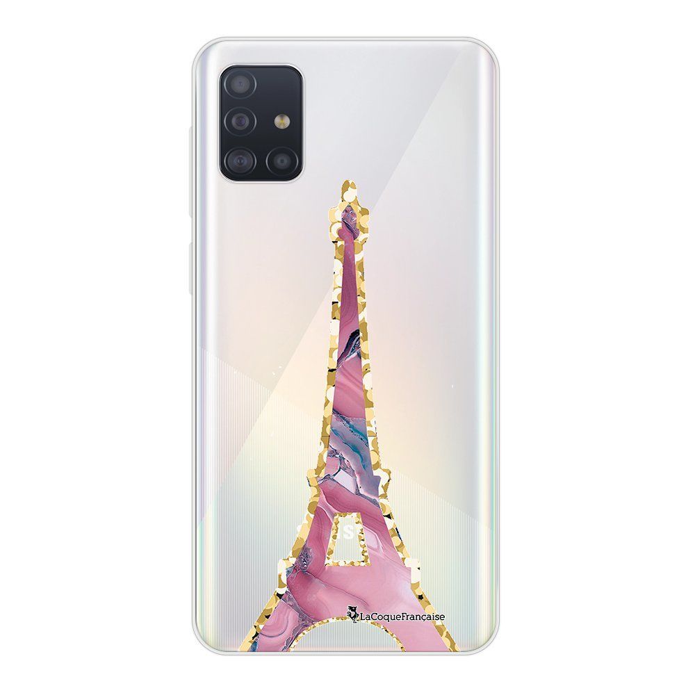 La Coque Francaise - Coque Samsung Galaxy A51 souple transparente Tour Eiffel Marbre Rose Motif Ecriture Tendance La Coque Francaise - Coque, étui smartphone