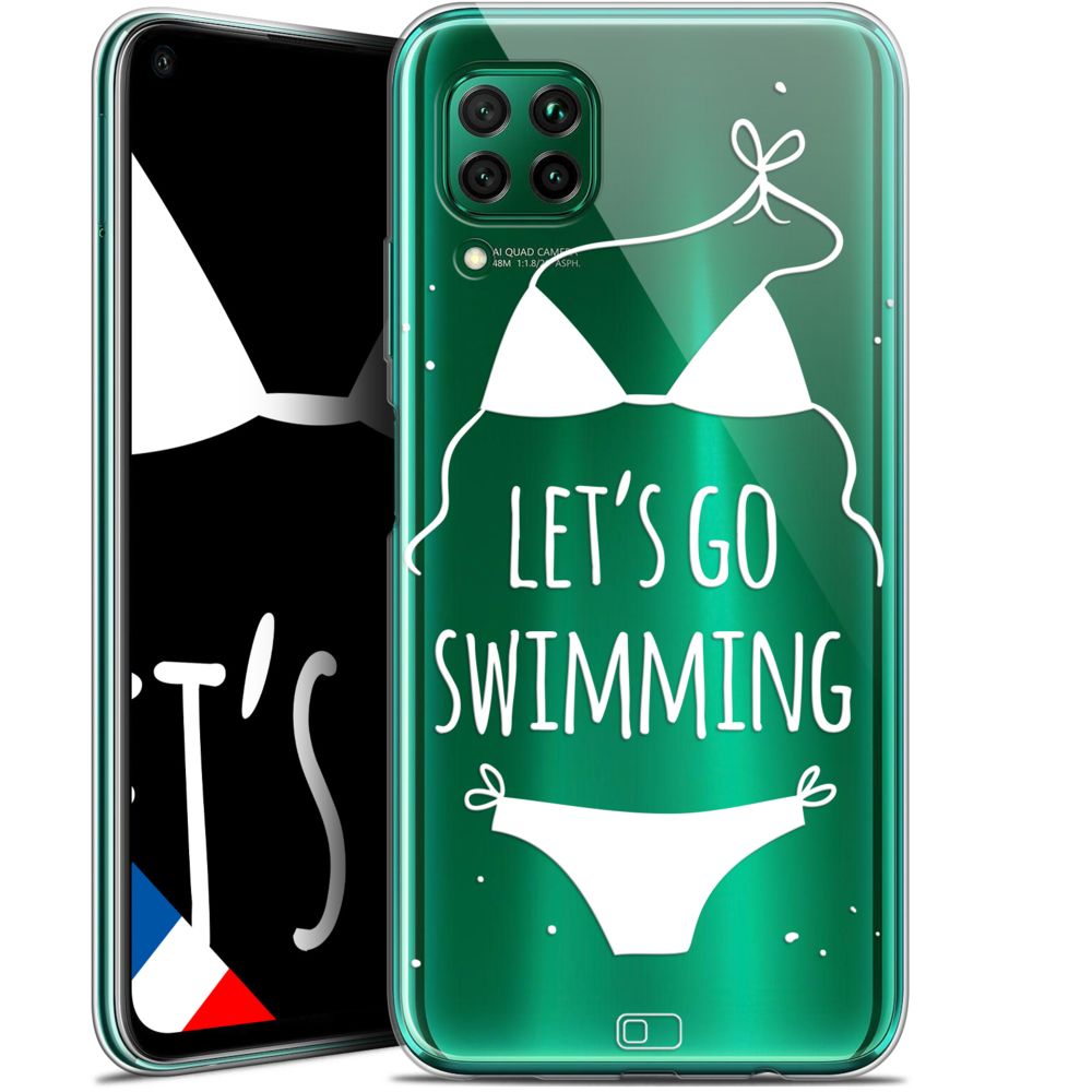 Caseink - Coque Pour Huawei P40 Lite (6.4 ) [Gel HD Collection Summer Design Let's Go Swim - Souple - Ultra Fin - Imprimé en France] - Coque, étui smartphone