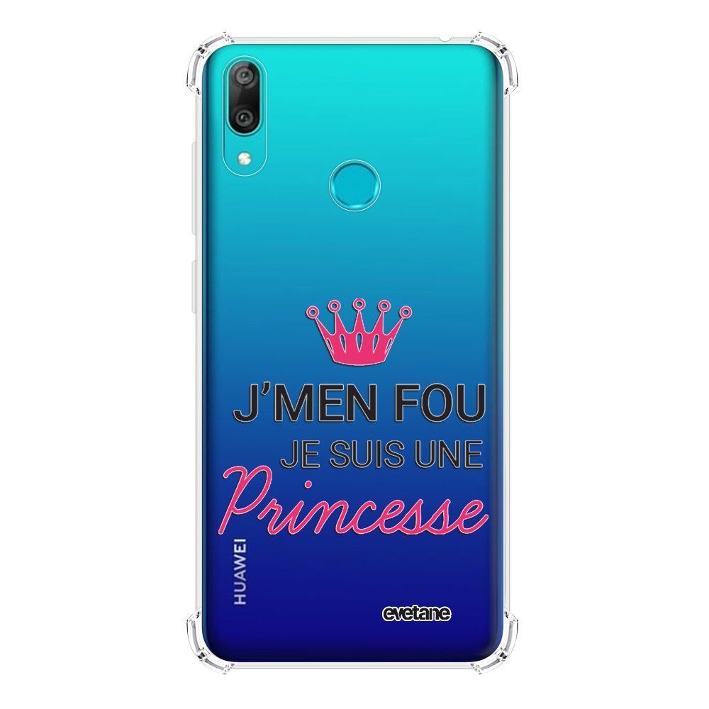 Evetane - Coque Huawei Y7 2019 anti-choc souple avec angles renforcés transparente Je suis une princesse Evetane - Coque, étui smartphone