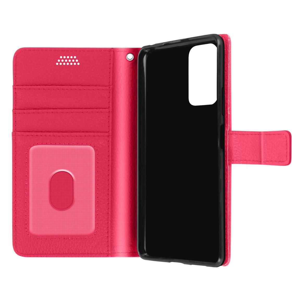 Avizar - Housse Xiaomi Redmi Note 10 Pro Porte-carte Fonction Support Vidéo rose - Coque, étui smartphone