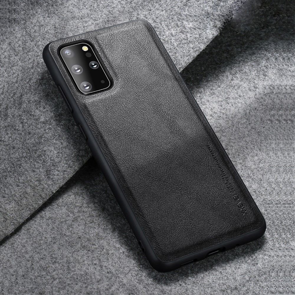 X-Level - Coque en TPU + PU style vintage noir pour votre Samsung Galaxy S20 Plus - Coque, étui smartphone