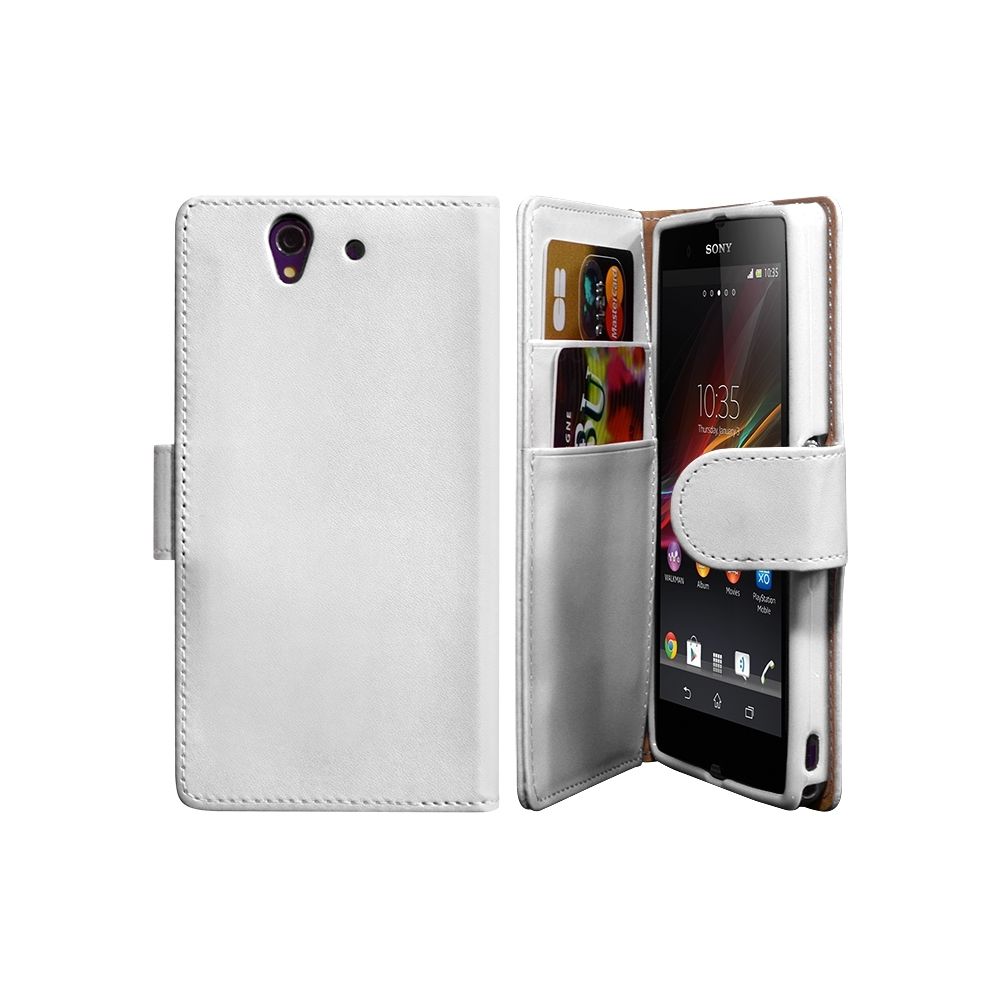 Karylax - Housse Coque Etui Portefeuille pour Sony Xperia Z Couleur Blanc - Autres accessoires smartphone