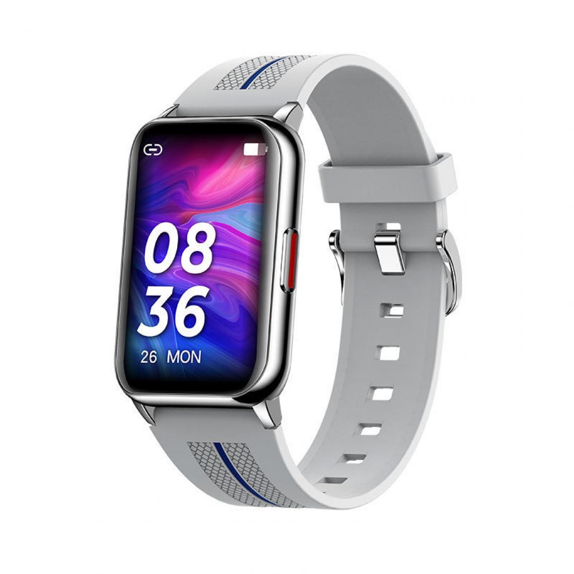 Chronotech Montres - Smart Touch Control Waterproof Bracelet Smart Watch Multi Detection Heart Rate Sleep Support(Gray) - Montre connectée
