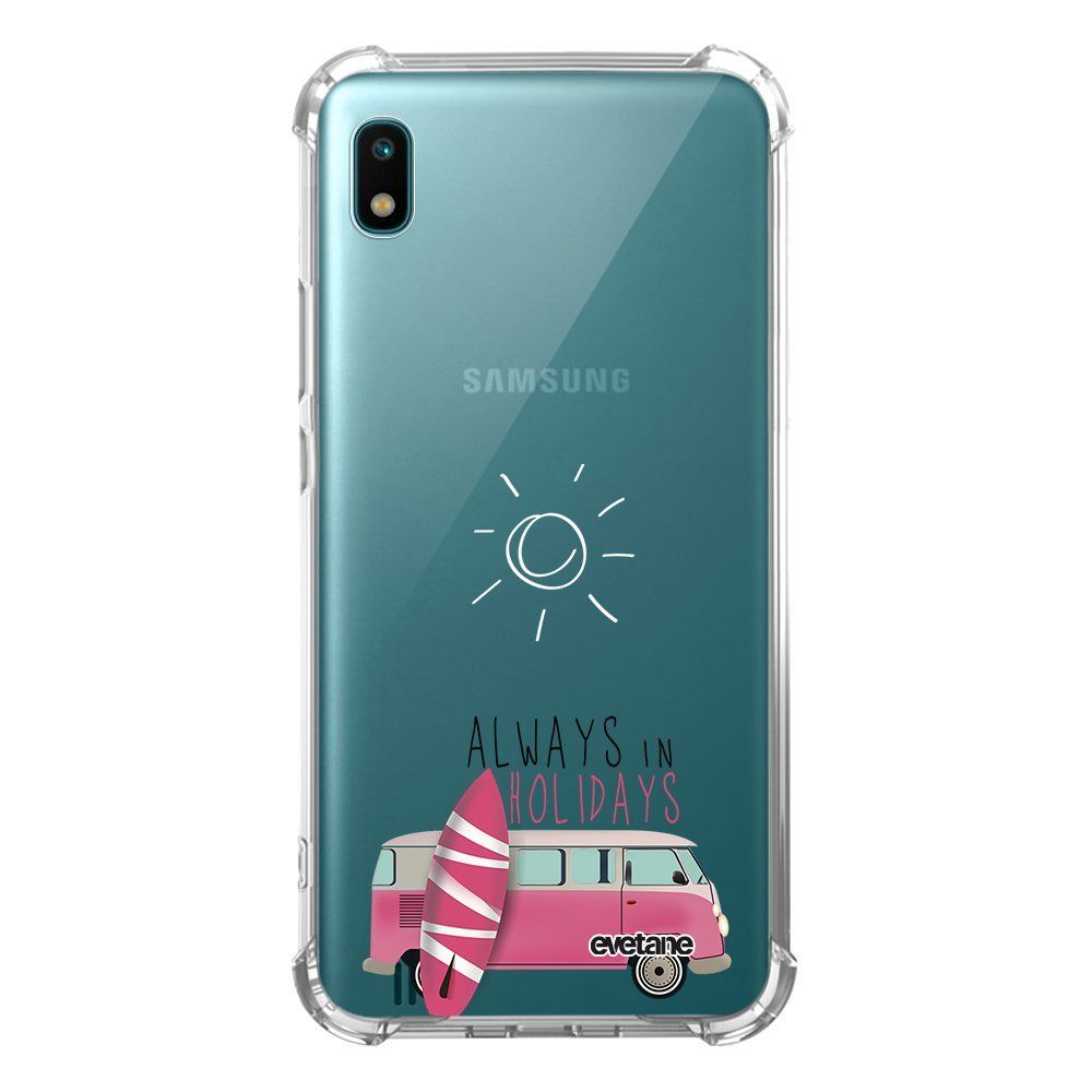 Evetane - Coque Samsung Galaxy A10 anti-choc souple avec angles renforcés transparente Always in holidays Evetane - Coque, étui smartphone