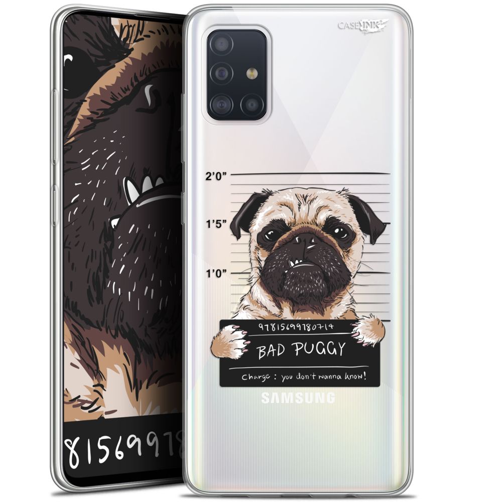 Caseink - Coque arrière Samsung Galaxy A51 (A515) (6.5 ) Gel HD [ Nouvelle Collection - Souple - Antichoc - Imprimé en France] Beware The Puggy Dog - Coque, étui smartphone